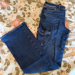 Dark Blue Women’s Jeans with Side Pockets